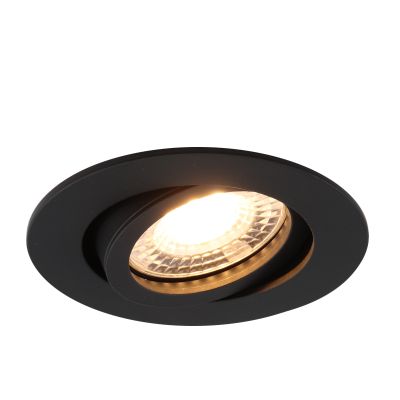 Foco empotrable negro de aluminio, Onno