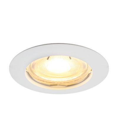 Foco empotrable blanco de aluminio, Rudo