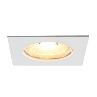 Foco empotrable blanco de aluminio, Rudo