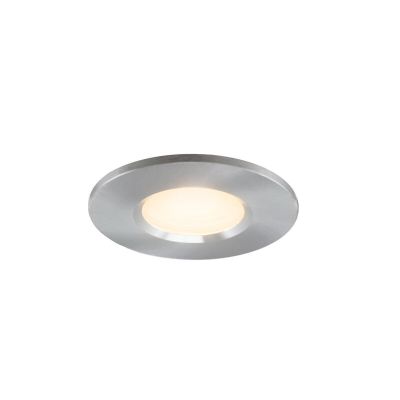 Foco empotrable mini de aluminio plateado, Philomena, 1,5W, 2700K LED, IP44
