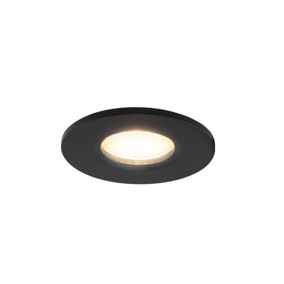 Foco empotrable mini de aluminio negro, Philomena, 1,5W, 3000K LED, IP44