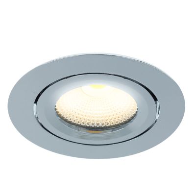 Foco empotrable cromado con 12V transformador, Wimke, 5W, 2700K LED, IP44