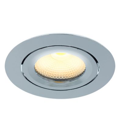Foco empotrable de aluminio cromado, Wimke, 5W, 3000K LED, IP44