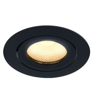 Foco empotrable de aluminio negro, Wimke, 5W, 3000K LED, IP44