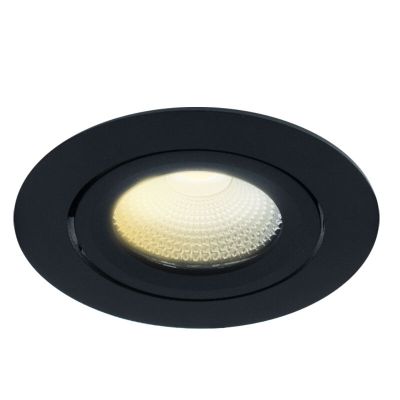 Foco empotrable de aluminio negro, Wimke, 5W, dim to warm LED, IP44