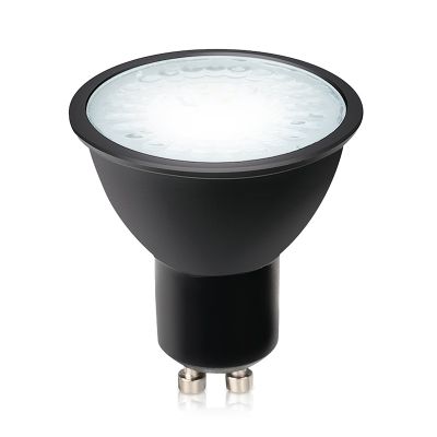 Bombilla LED GU10 regulable Antonie, negro, 7W, 4000K