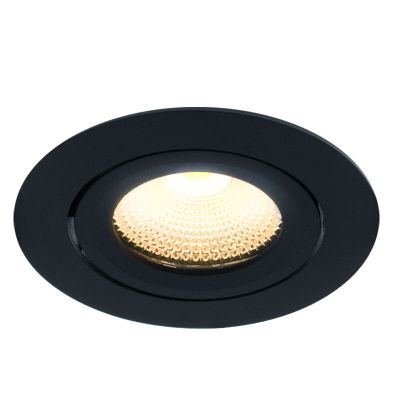 Foco empotrable de aluminio negro, Wimke, 5W, 2700K LED, IP44