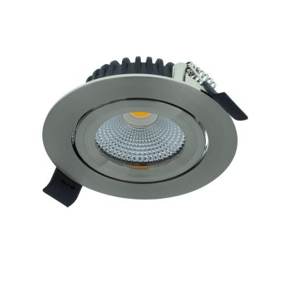 Downlight plateado de aluminio, Wimke, 5W, dim to warm LED, IP44