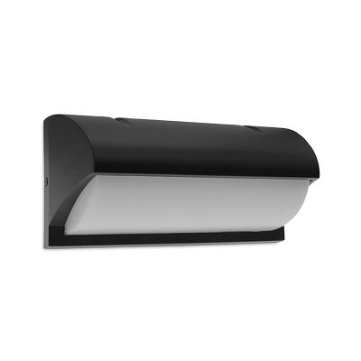 Lámpara exterior negra de aluminio, Rajko, 12W, 3000K LED, IP54