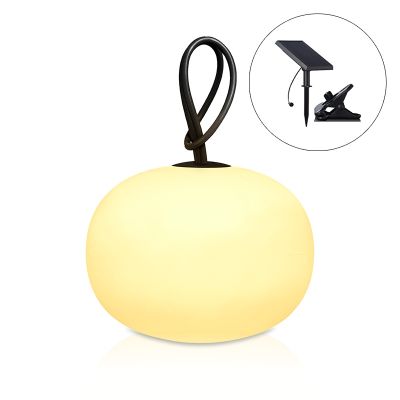 Lámpara colgante solar para exteriores blanca de plástico, Pien, 1W, 2700K LED, IP54