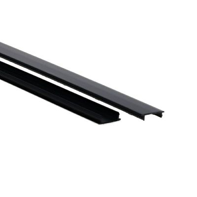 Placa ciega para vía trifásica, negra