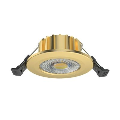 Downlight de aluminio latón, Hobie, 6W, white switch LED, IP65