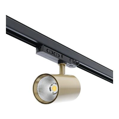 Foco trifásico de latón Rozina, 10W/20W/30W, interruptor blanco, regulable, Pro