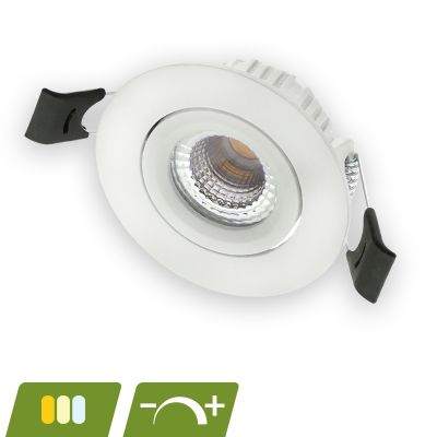 Downlight de aluminio blanco, Phyllis, 5W, white switch LED, IP65