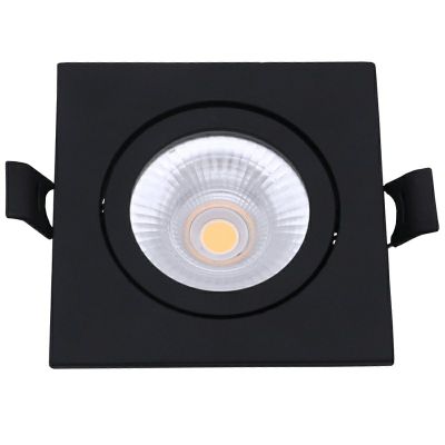 Downlight de aluminio negro, Loura, 6W, white switch LED, IP65