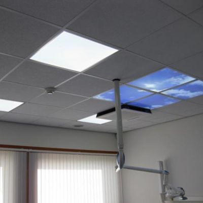 Impresión fotográfica nube - juego de 4 placas acrílicas con impresión, para paneles LED de 60x60 cm