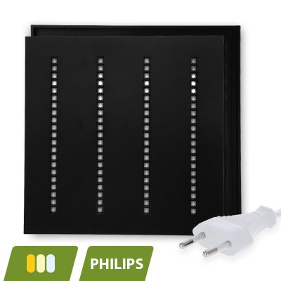 Panel LED tipo lamas negras 60x60 - 30W - interruptor blanco - UGR <16