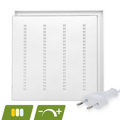Panel LED tipo lamas 60x60 - 30W - interruptor blanco - regulable - UGR <16