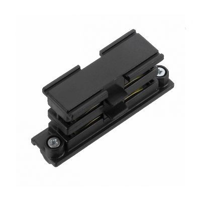 Conector interno en forma de I para iluminación sobre riel trifásico, negro, Pro