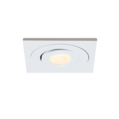 Rona foco empotrable cuadrado orientable para porche, IP44, regulable, blanco