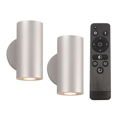 2 lámparas exteriores up down Salar, 12V, con set de conexión y mando a distancia