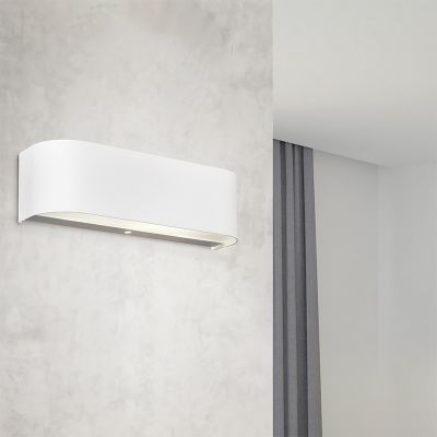 Aplique up down de vidrio blanco, Tomaso, 3,1W, 3000K LED