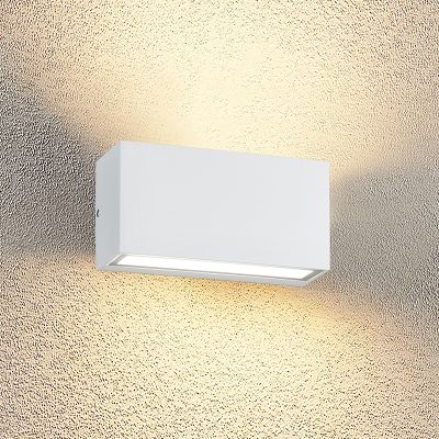 Lámpara exterior moderna blanca, Seby, 10W, 3000K LED, IP65