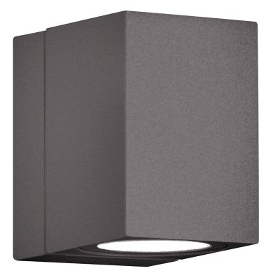 Lámpara exterior de aluminio antracita, Brixham, 3W, 3000K LED, IP54
