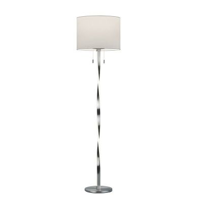 Lámpara de pie moderna níquel, Ramten, 7W, 3000K LED, con interruptor