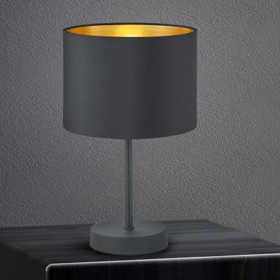 Lámpara de mesa moderna negra, Jeany, con interruptor