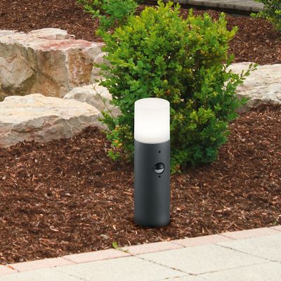 Lámpara de pie exterior con sensor de movimiento moderna antracita, Fjelso, IP44