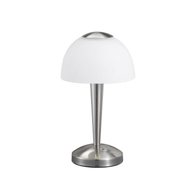 Lámpara de mesa antigua níquel, Daphne, 4W, 3000K LED, con interruptor