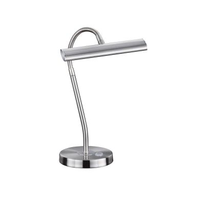 Lámpara de mesa moderna níquel, Eliza, 4W, 3000K LED, con interruptor