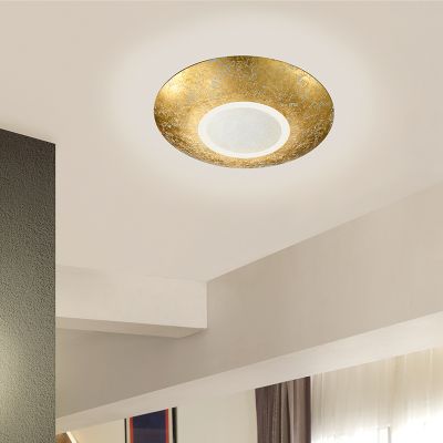 Plafón de techo antiguo dorado, Wilke, 12W, 3000K LED