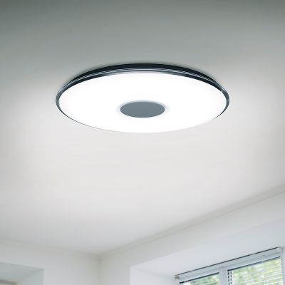 Plafón de techo de metal blanco, Vibol, 45W, 3000K LED, con mando a distancia