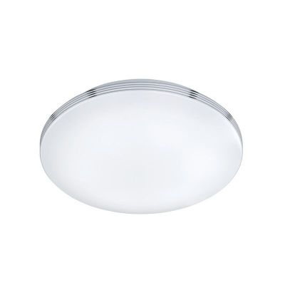 Lámpara de techo baño de plástico cromada, Brunella, 18W, 3000K LED, IP44