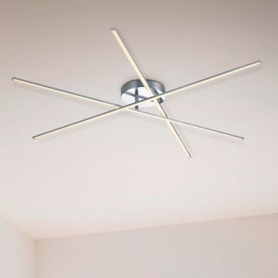 Plafón de techo diseño níquel, Gottrup, 8,5W, 3000K LED