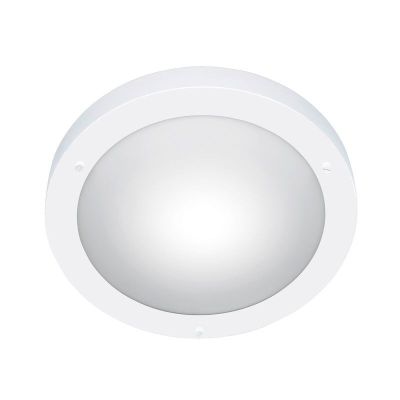 Lámpara de techo baño de vidrio blanca, Hadleigh, IP44
