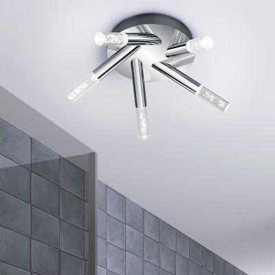 Lámpara de techo baño diseño cromada, Delfina, 3,1W, 3000K LED, IP44