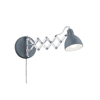 Aplique industrial gris, Yemaya, con interruptor