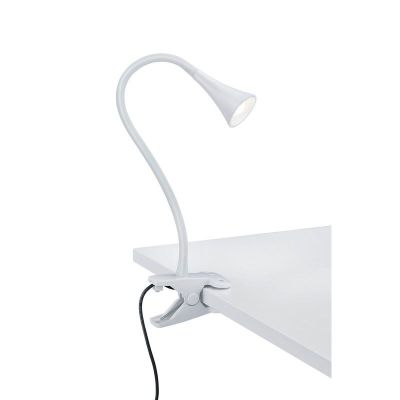 Foco pinza de plástico blanco, Yelaisa, 3W, 3000K LED, con interruptor