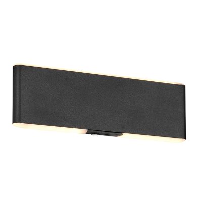 Aplique up down moderno negro, Zwier, 2W, ajustable entre luz blanco cálido y frío LED, con interruptor