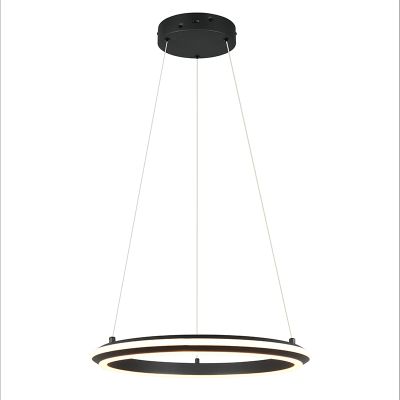 Lámpara colgante moderna negra, Jiry, 34W, white switch LED, regulable en 3 pasos