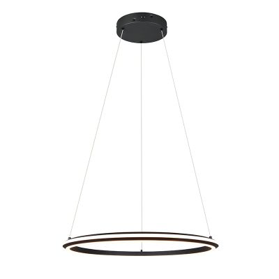 Lámpara colgante moderna negra, Jiry, 48W, white switch LED, regulable en 3 pasos