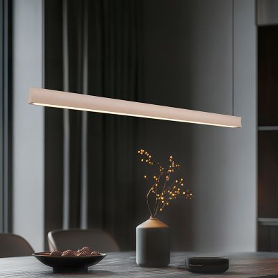 Lámpara colgante moderna beige, Wishal, 29W, white switch LED, regulable en 3 pasos