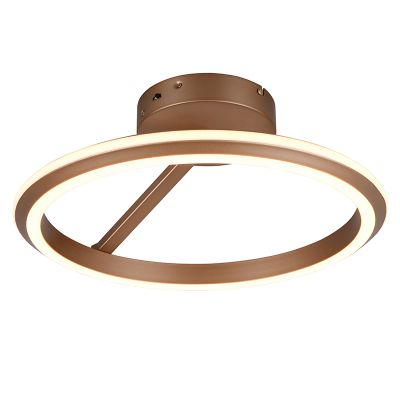 Lámpara de techo moderna marrón, Jiry, 34W, white switch LED, regulable en 3 pasos