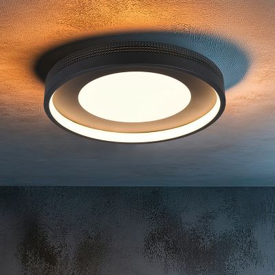 Plafón de techo moderno negro, Flory, 36W, 3000K LED