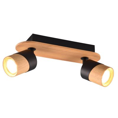 Foco de techo rústico madera, Carine