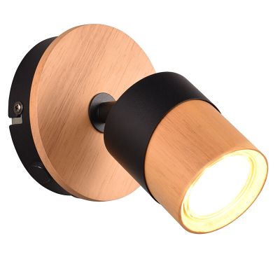 Foco de pared rústico madera, Carine