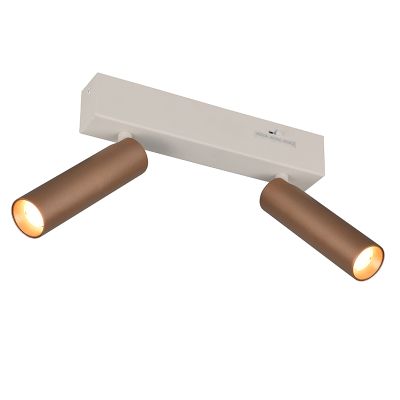 Foco de techo moderno marrón, Smail, 5,5W, white switch LED, regulable en 3 pasos